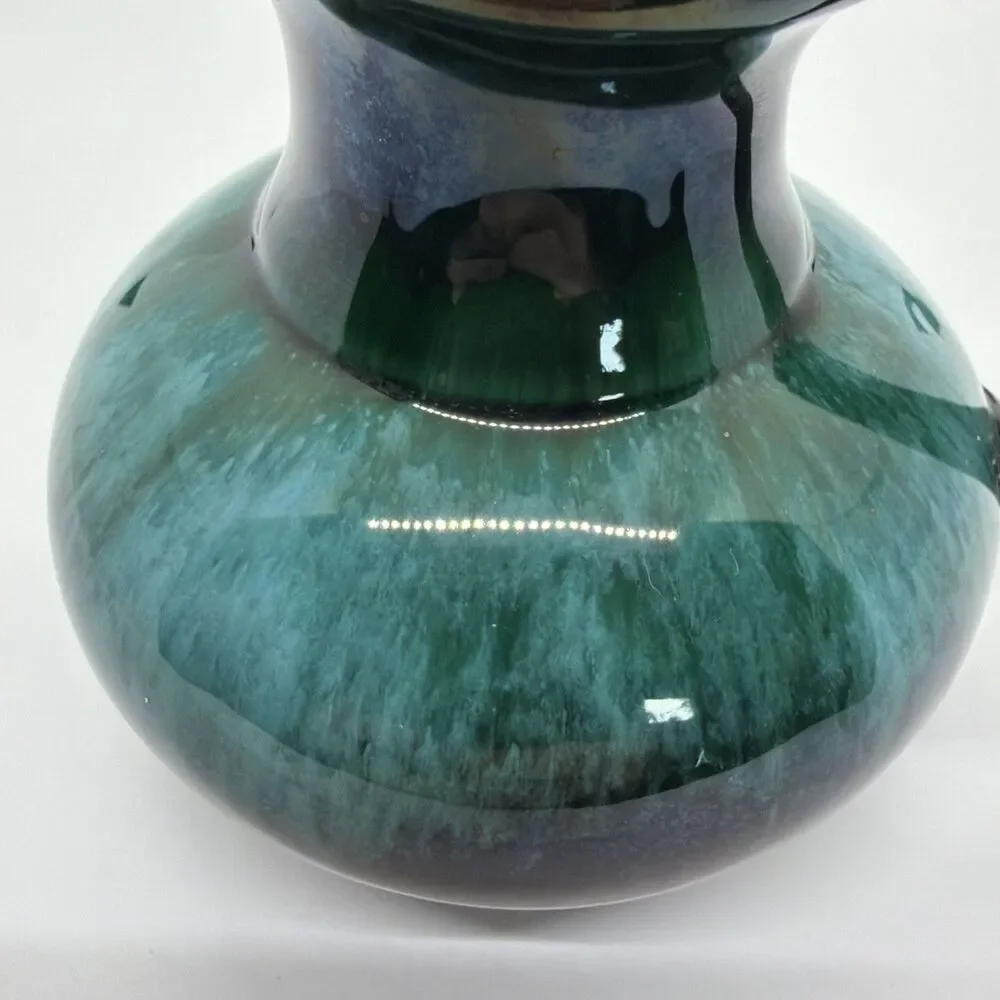 Blue Mountain Pottery Small Creamer Pitcher Green Blue Drip Glaze BMP Canada MCM